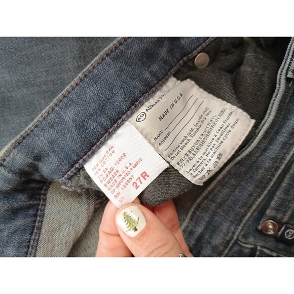 AG Adriano Goldschmied Women's Cotton Denim Slim Skinny Dylan Jeans Gray Size 27 - Picture 5 of 7